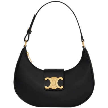 Celine AVA TRIOMPHE SOFT BAG IN SMOOTH CALFSKIN BLACK