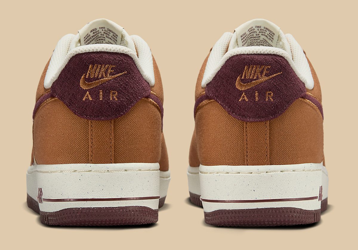 Nike Air Force 1 Low Light British Tan Burgundy Crush Fq8713 200 3