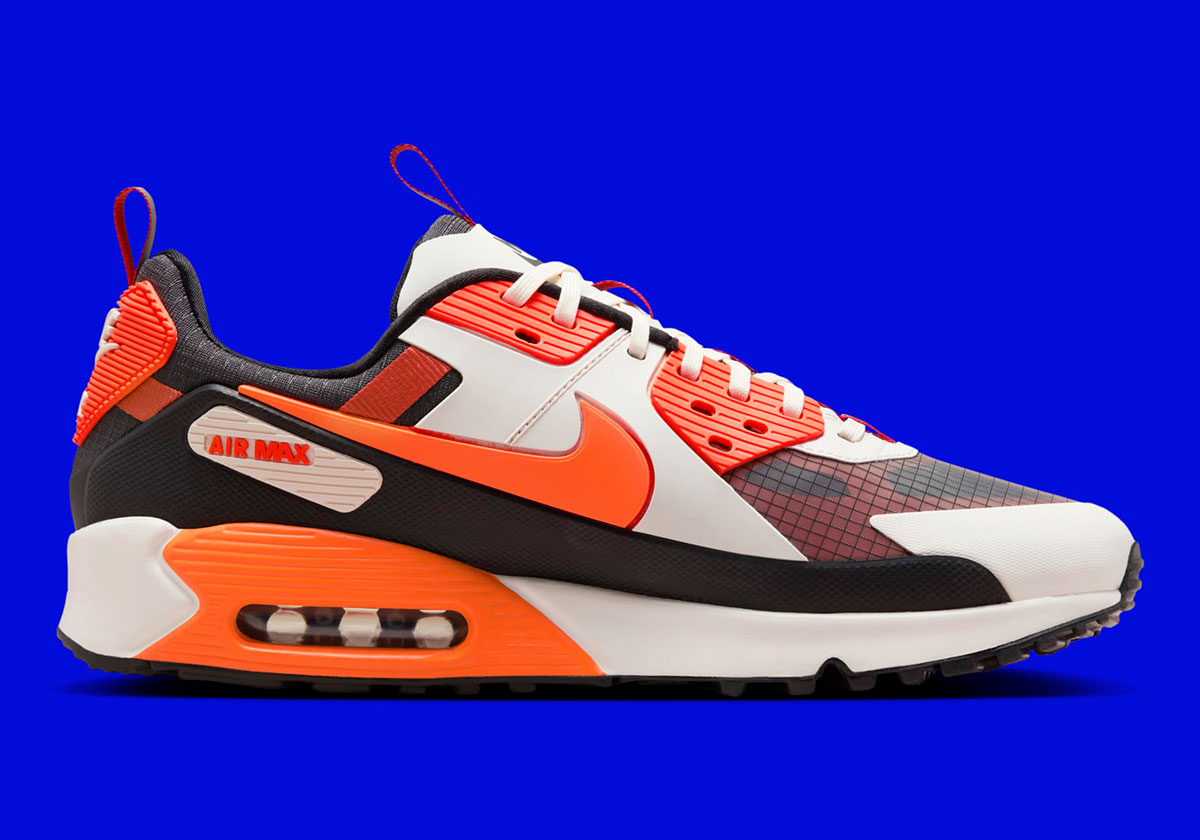 Nike Air Max 90 Draft Phantom Dark Smoke Grey Safety Orange Fb2877 004 2