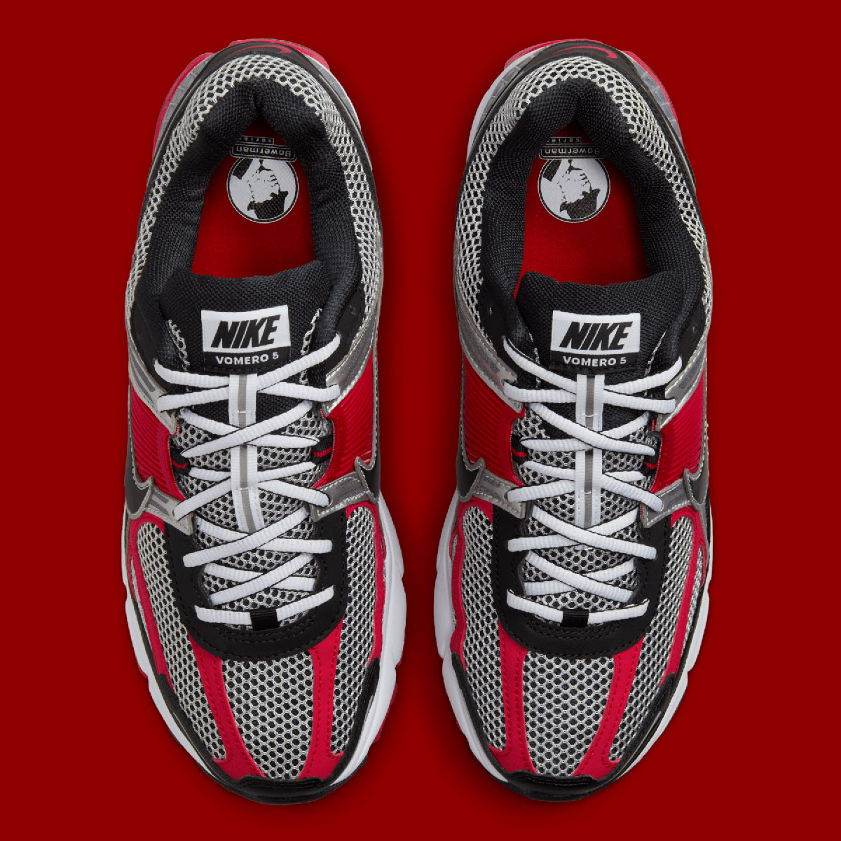 Nike Zoom Vomero 5 Metallic Silver Black University Red White Hv0926 095 8