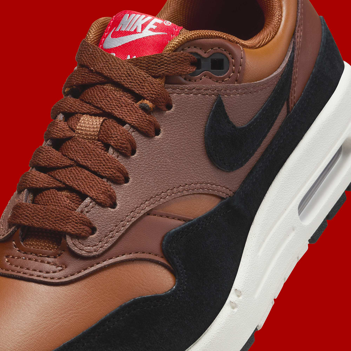 Nike Air Max 1 Camper Black Cacao Wow Red Fz1468 200 2