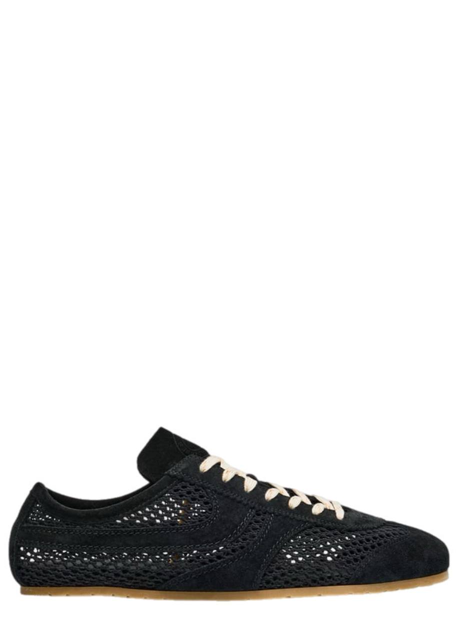 Dries Van Noten Men's Mesh and Leather Low-Top Sneakers