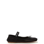 Miu Miu logo-strap ballerina shoes