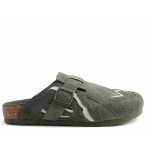 Forest leather mules