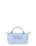Le Pliage Green Pouch with handle Sky Blue