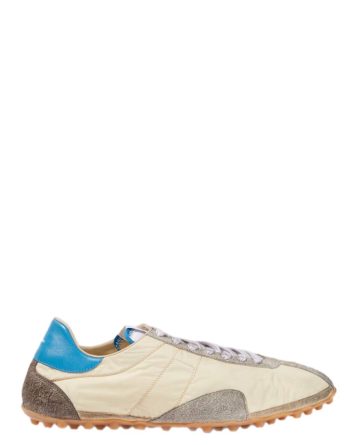 Maison Margiela Sprinter leather and brushed suede-trimmed shell sneakers