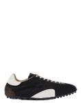 Maison Margiela Sprinter leather and suede-trimmed twill sneakers