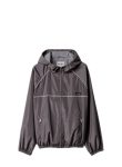 MIU MIU Gray Technical Silk Zipper Jacket