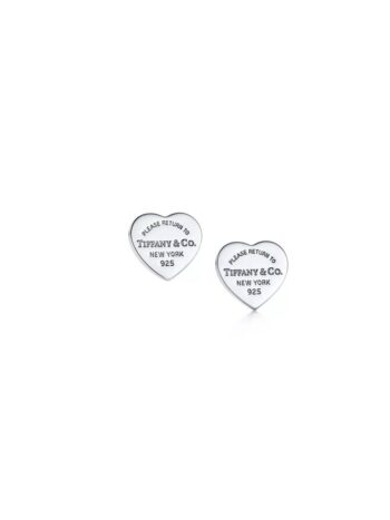 Return to Tiffany® Heart Tag Stud Earrings in Silver, Mini