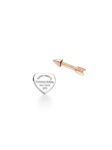 Return to Tiffany™ Lovestruck Heart Tag & Arrow Earrings in Silver and Rose Gold