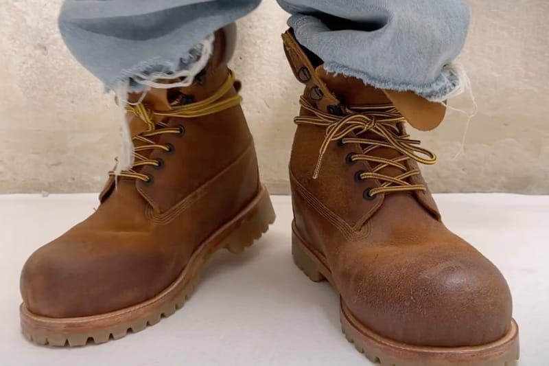 Acne Studios Goes To Work on Timberland's 6-Inch Boot collab collaboration paris fashion week runway ss26 robyn yung lean six in boots workwear release info price 