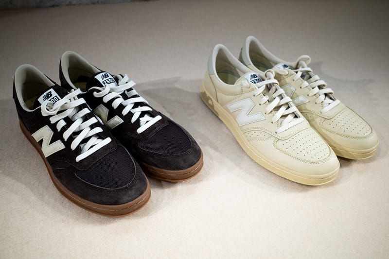 Closer Look at the AURALEE x New Balance T500 FW25 Collaboration tennis shoe brown lime green japanese release date store list