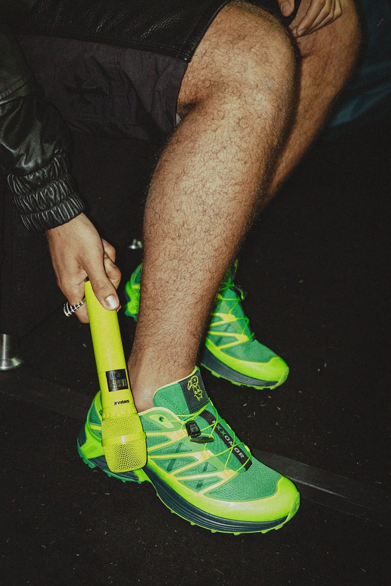 Feid Fires Up New Salomon XT-Pathway 2 Colorway release info drop fxxomor govball governor's ball set headlinine ferxxo whisper price L49120300 green FERXXO