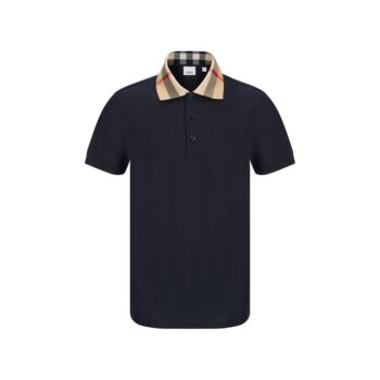 Burberry Blue Cotton Polo Shirt