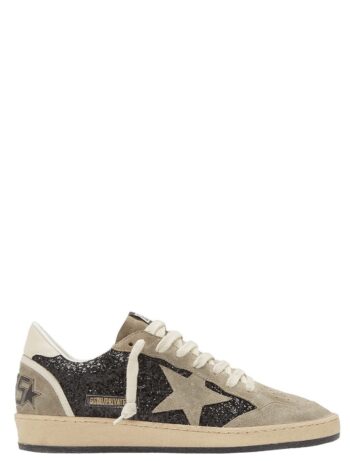 Golden Goose Wmns Ball Star 'Taupe Black Glitter