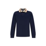 Burberry Blue Cotton Polo Shirt