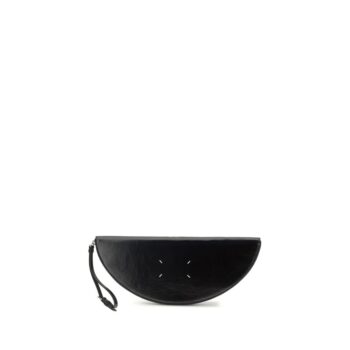 Maison Margiela Black Calf Leather Bos Taurus Clutch Bag