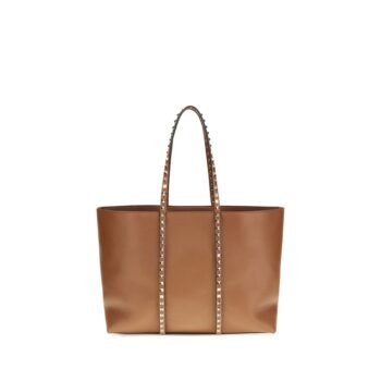 Valentino Garavani Brown Calf Leather Bos Taurus Shoulder Bag