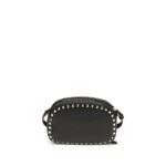Valentino Garavani Black Calf Leather Bos Taurus Shoulder Bag