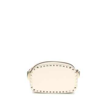 Valentino Garavani Beige Calf Leather Bos Taurus Shoulder Bag