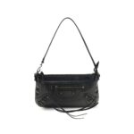 Balenciaga Black Lamb Ovis Aries Aries Shoulder Bag