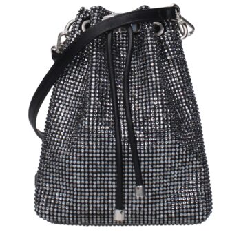 Jimmy Choo Black Satin Crossbody Bag