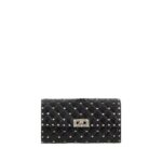 Valentino Garavani Black Calf Leather Bos Taurus Shoulder Bag