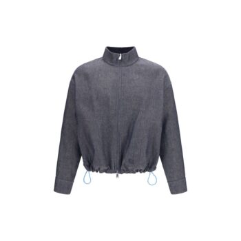 Fendi Blue Linen Denim Jacket