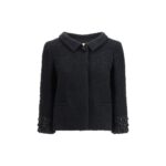 Valentino Black Wool Biker Jacket