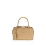 Prada Beige Calf Leather Bos Taurus Handbag