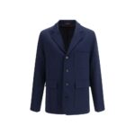 Gucci Blue Cotton Full-Length Jacket