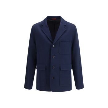 Gucci Blue Cotton Full-Length Jacket