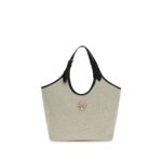 Versace Beige Cotton Shoulder Bag