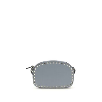 Valentino Garavani Blue Calf Leather Bos Taurus Shoulder Bag