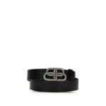 Balenciaga Black Calf Leather Bos Taurus Belt
