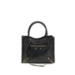 Balenciaga Black Lamb Ovis Aries Aries Shoulder Bag