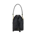 Fendi Black Calf Leather Bos Taurus Backet Bag