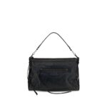 Balenciaga Black Lamb Ovis Aries Aries Shoulder Bag