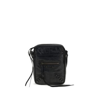 Balenciaga Black Lamb Ovis Aries Aries Shoulder Bag