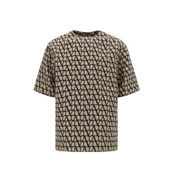 Valentino Brown Silk T-Shirt