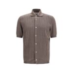 Brunello Cucinelli Brown Cotton Polo Shirt
