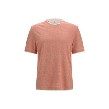 Brunello Cucinelli Orange Cotton T-Shirt