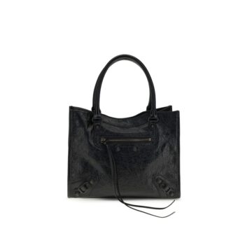 Balenciaga Black Lamb Ovis Aries Aries Shoulder Bag