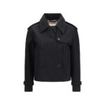 Burberry Black Cotton Trench Coat