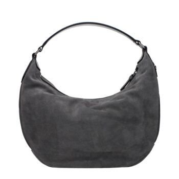 Jimmy Choo Gray Leather Shoulder Bag