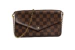 Louis Vuitton Damier Ebene Pochette Felice Chain Wallet