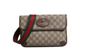 Gucci Supreme Monogram Neo Vintage Web Belt Bag Brown