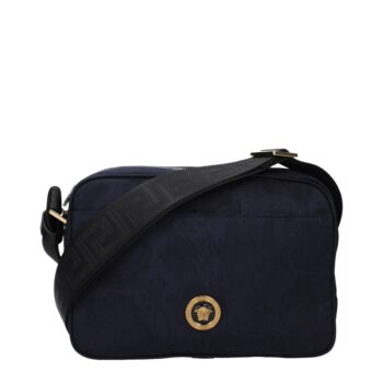 Versace Blue Fabric Crossbody Bag