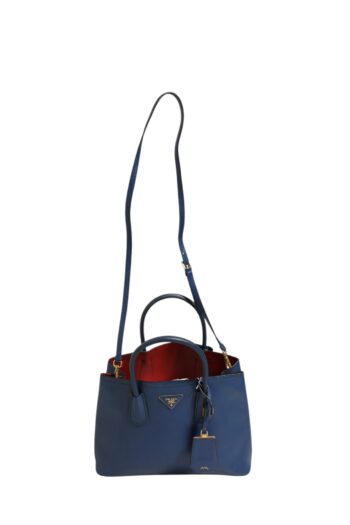 Prada Blue Saffiano Leather 2way Bag