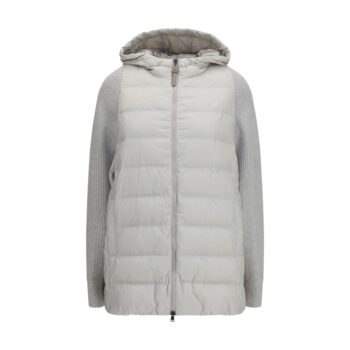Brunello Cucinelli Gray Polyester Full-Length Jacket